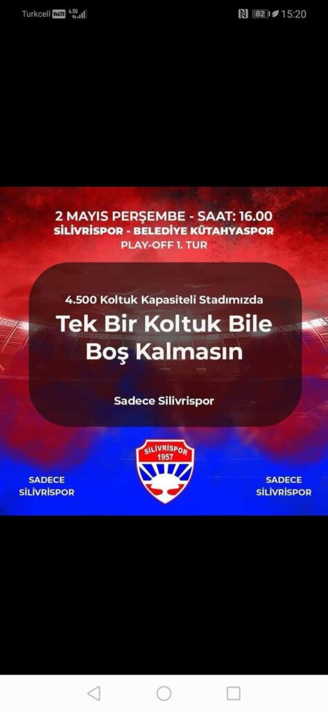 SİLİVRİSPOR İÇİN TEK YÜREK OLMA ZAMANI