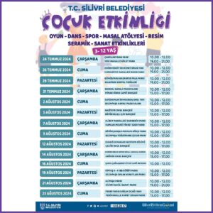 Silivri Belediyesi Çocuk Etkinlikleri Başlıyor