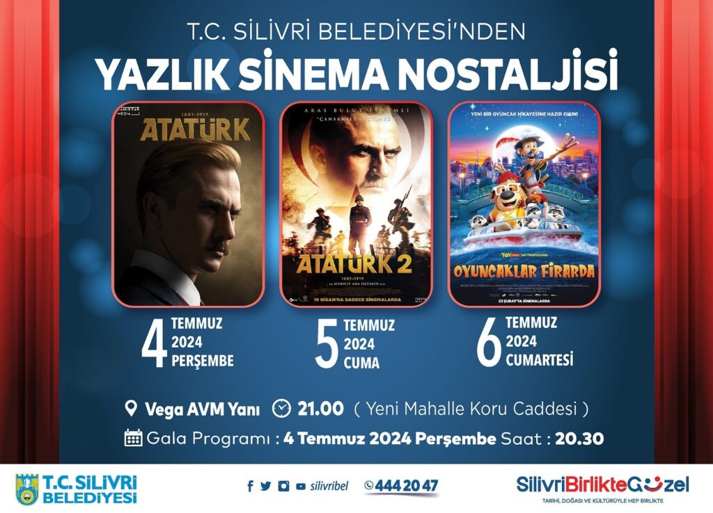 Silivri Belediyesi’nden Ücretsiz Yazlık Sinema Gösterimi Başlıyor