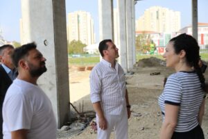 Başkan Balcıoğlu Spor Adası ve Tarihi Belediye Binası Projelerini İnceledi