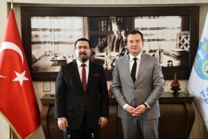 İlçe Milli Eğitim Müdürü İbrahim Hakkı Damat, Başkan Balcıoğlu’nu Ziyaret Etti