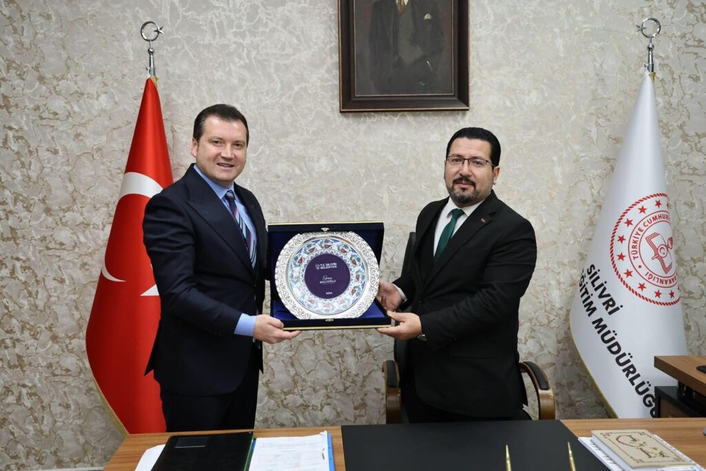 Başkan Balcıoğlu İlçe Milli Eğitim Müdürü İbrahim Hakkı Damat’ı Ziyaret Etti