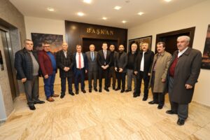 Başkan Balcıoğlu, Ağrılılar Derneği Başkanı Muhlis Çil’i Ağırladı