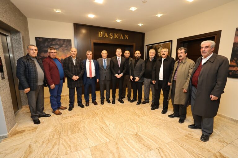 Başkan Balcıoğlu, Ağrılılar Derneği Başkanı Muhlis Çil’i Ağırladı