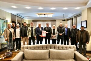 Başkan Balcıoğlu, Harun Çalışkan’ı Misafir Etti