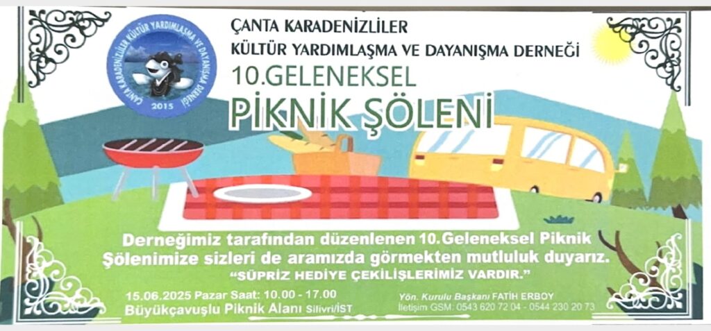 Çanta’ da, Karadenizliler Piknikte buluşacak