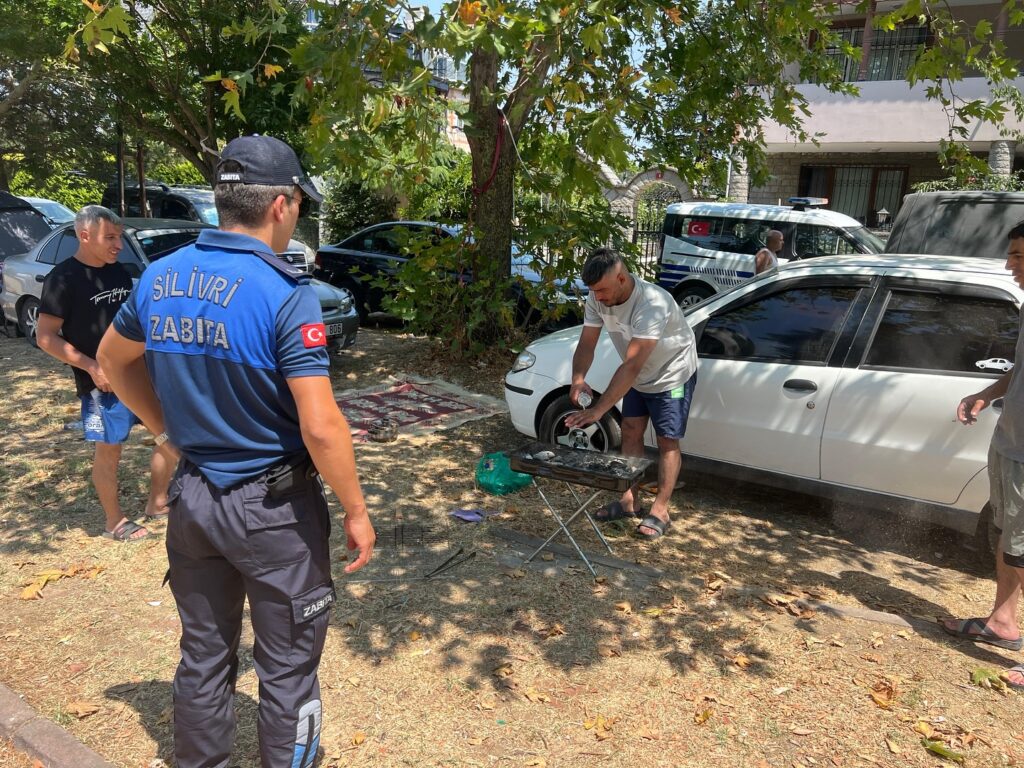 SİLİVRİ’DE İZİNSİZ ÇADIR VE MANGALLARA MÜDAHALE