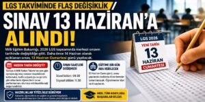 LGS takviminde flaş değişiklik: Sınav 13 Haziran’a alındı