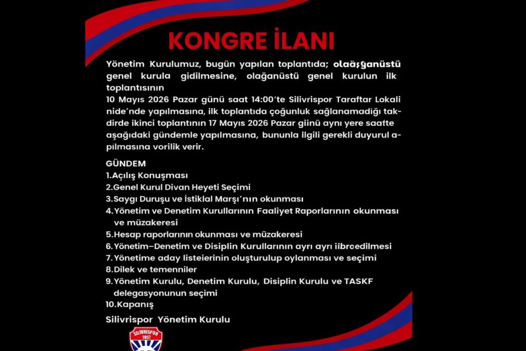 Silivrispor Olağanüstü Genel Kurula Gidiyor