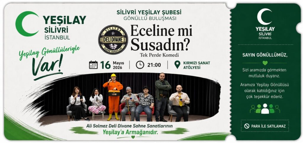 YEŞİLAY’DAN GÖNÜLLÜLERE ÖZEL TİYATRO GECESİ