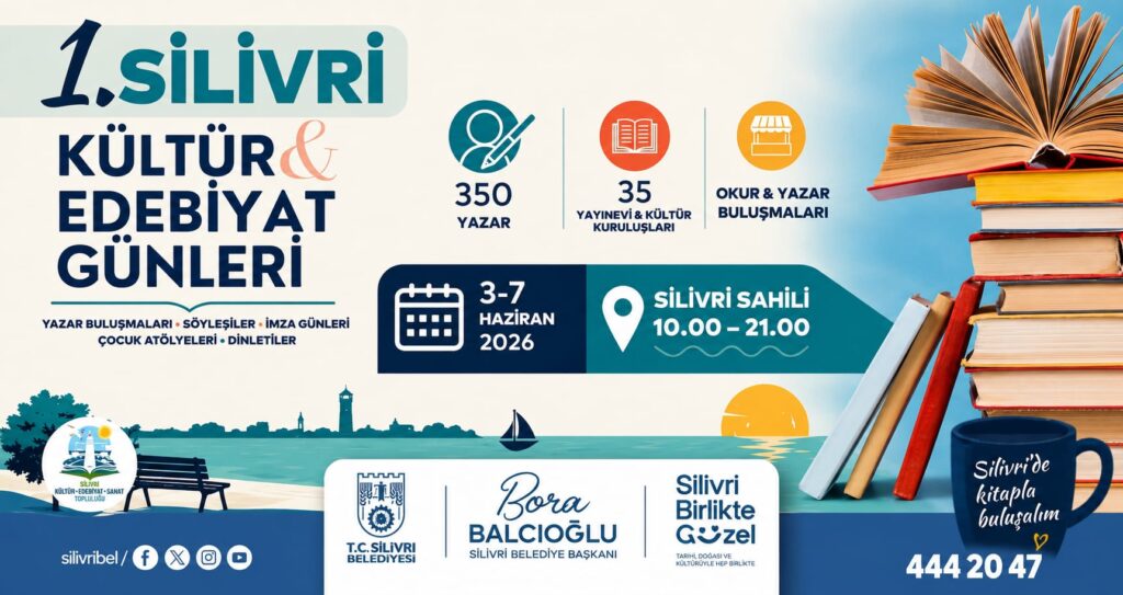 Silivri Sahili, 3-7 Haziran 2026 tarihleri arasında yüzlerce yazar, yayınevi ve kültür kuruluşunu ağırlayacak.